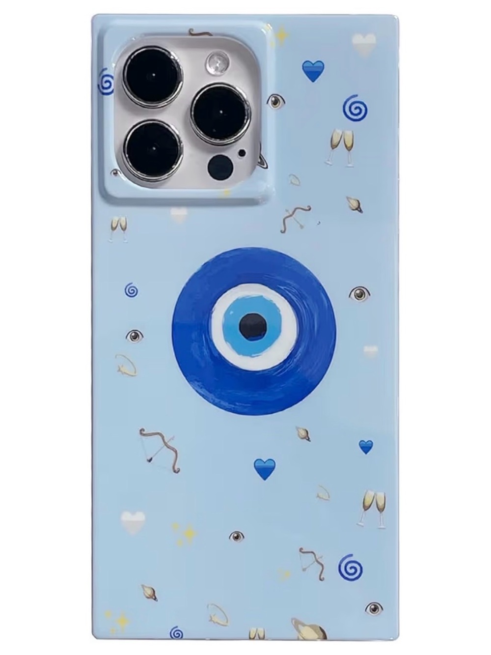Blue Evil Eye Slim Back Case Phone Cover for Apple iPhone 16 Pro Max